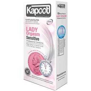 کاندوم تاخیری لیدی اورگاسم کاپوت بسته 12 عددی Kapoot Lady Orgasm Condoms 12PSC