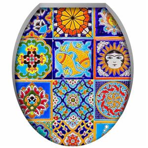 استیکر سه بعدی سرویس بهداشتی ژیوار طرح کاشی ایرانی Zhivar Persian Tiles 3D Toilet Sticker