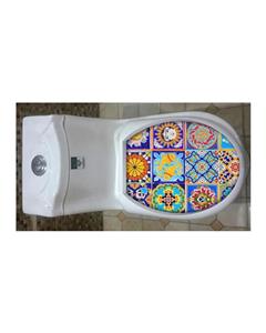 استیکر سه بعدی سرویس بهداشتی ژیوار طرح کاشی ایرانی Zhivar Persian Tiles 3D Toilet Sticker