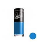 لاک ناخن میبلین مدل ووآ کالر شو سوپر پاور بلو Maybelline Vao Color Show Superpower Blue Nail Polish 654