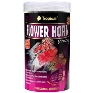 غذای ماهی تروپیکال مدل Flower Horn Young Pellet وزن 95 گرم Tropical Fish Food 95g 