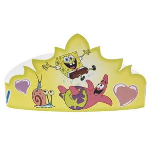 تاج تولد مدل Sponge Bob بسته 6 عددی Sponge Bob Birthday Crown Pack Of 6