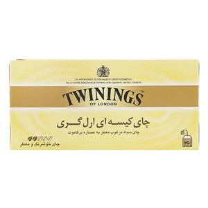 چای کیسه‌ای ارل‌گری 25 عددی توینینگز Ahmad Earl Grey Black Tea Bag Pack