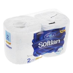 دستمال توالت سافتلن بسته 2 عددی Softlan Ultra Soft Toilet Paper 2pcs