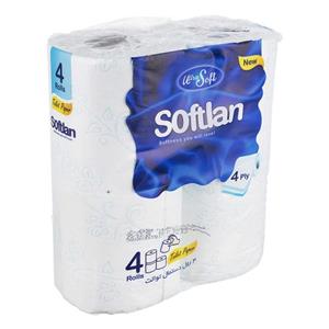 دستمال توالت چهار لایه 4 رول سافتلن Softlan Ultra Soft Toilet Paper 4pcs