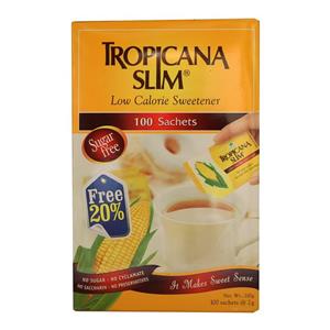 بسته ساشه شیرین کننده تروپیکانا اسلیم مدل Low Calorie Tropicana Slim Low Calorie Sweetener Sachets Pack