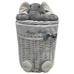 Elegant Elephant Cloth Basket