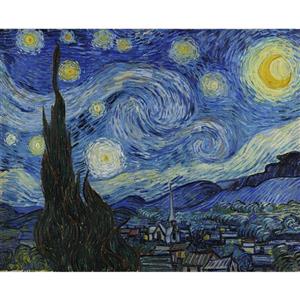 تابلو شاسی گالری هنری پیکاسو طرح Starry Night سایز 20 × 30 سانتی متر Picasso Art Gallery Starry Night Chassis size 20 x 30 CM