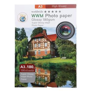 کاغذ عکس ورلدواید مدل Glossy سایز A3 بسته 100 عددی WorldWide Glossy Photo Paper A3 Pack Of 100