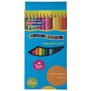 مداد رنگی 12 رنگ اسکای گلوری مدل Fashionable Colours