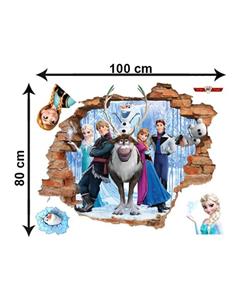 استیکر سه بعدی ژیوار طرح کارتون فروزن Zhivar Frozen Cartoon 3D Wall Sticker 