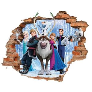 استیکر سه بعدی ژیوار طرح کارتون فروزن Zhivar Frozen Cartoon 3D Wall Sticker 