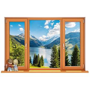 استیکر ژیوار پنجره مجازی رو به دریاچه و کوهستان Zhivar Window to the Lake and Mountains Sticker 