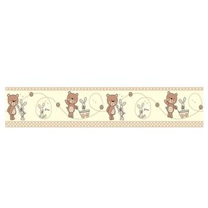 استیکر نواری ژیوار طرح خرس قهوه ای Zhivar Border Brown bear Sticker 