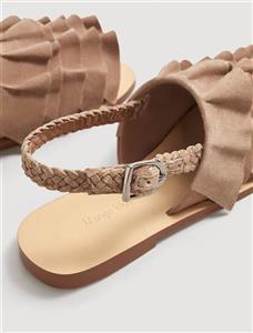 صندل چرم بندی دخترانه Girls Leather Lace-Up Sandals 