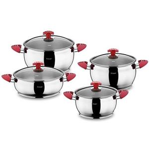 سرویس پخت و پز 8 پارچه هیسار سری لیسبون کد 60462 Hisar Lisbon 60462 Cookware Set 8 Pieces