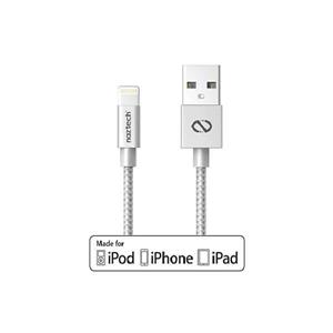 کابل شارژ و انقال داده کنفی نزتک مناسب برای گوشی موبایل اپل ایفون NAZTECH MFi Lightning Charge Sync USB Braided Cable 