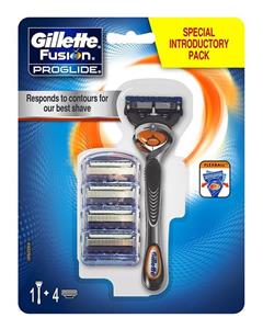 خودتراش ژیلت مدل Fusion Proglide به همراه 4 عدد تیغ یدک Gillette Fusion Proglide With 4 Blades