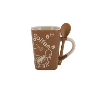 لیوان قاشق دار راشا مدل Coffee 1 Rasha Coffee 1 Mug With Spoon