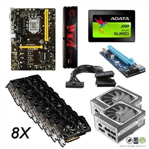 LMR15 8x XFX RX 480 8GB RS TRIPLE X MINING RIG