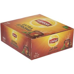 چای کیسه‌ لیپتون مدل Extra Strong بسته 100 عددی Lipton Tea Bag Pack of 