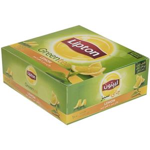 چای سبز کیسه‌ ای لیپتون مدل Lemon بسته 100 عددی