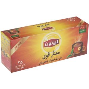 چای سیاه کیسه‌ ای لیپتون مدل Extra Strong بسته 25 عددی Lipton Extra Strong Black Tea Bag Pack of 25