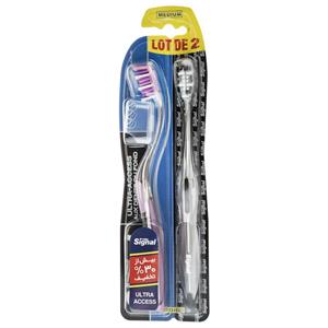 مسواک سیگنال مدل Ultra Access با برس متوسط بسته 2 عددی Signal Ultra Access Medium Toothbrush Pack-Of-2