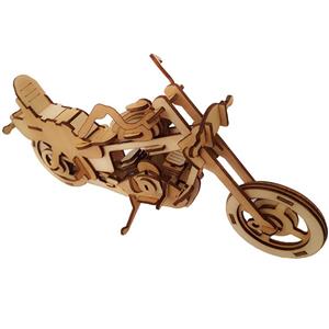 پازل سه بعدی چوبی 83 تکه برتاریو مدل Motorcycle Bertario Motorcycle 3D Wooden Puzzle