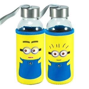 بطری آب مینیون مدل Glass Bottle 3 مجموعه دو عددی Minions Glass Bottle 3 Pack Of 2