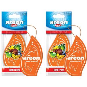 خوشبو کننده ماشین آرئون مدل Refreshment Tutti Fruitti - بسته 2 عددی Areon Refreshment Tutti Fruitti Car Air Freshener- Pack of 2