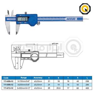 کولیس دیجیتال Accud اکاد 30 سانت مدل 111 012 