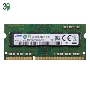 رم لپ تاپ سامسونگ 4 گیگابایت DDR3 فرکانس 1600 SAMSUNG 4GB PC3L 12800S SoDimm Notebook RAM Memory Module M471B5173QH0 