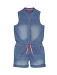 سرهمی نخی یقه گرد دخترانه Girls Cotton Round Neck Overall