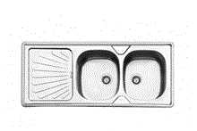 سینک ایلیا استیل ( 50 × 120)مدل2027 لگن راست