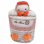 Elegant RoosterChickSmall Cloth Basket