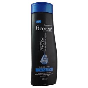 شامپو بدن بنسر مدل ذغالی حجم 300 میلی لیتر Bencer Charcoal Shower Gel 300 ml