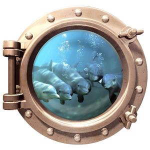 استیکر سه بعدی ویداوین طرح زیردریایی دلفین Vidavin Dolphine 3D Sticker