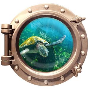 استیکر سه بعدی ویداوین طرح زیردریایی لاکپشت Vidavin Lakposht 3D Sticker 