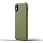 MUJJO iPhone X Full Leather Case - Olive CS-095