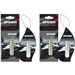 Areon Lux Liquid Silver Car Air Freshener - Pack Of  2