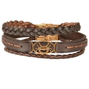 دستبند کهن چرم طرح تولد تیر مدل BR173-7 Kohan Charm Tir BR173-7 Leather Bracelet
