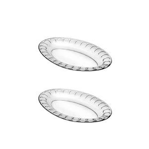 دیس بلور کاوه مدل Pearl بسته 2 عددی Kaveh Crystal Pearl Platter Pack of 2