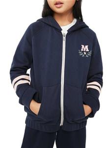 هودی نخی زیپ دار دخترانه Girls Cotton Zip-Front Hoodie