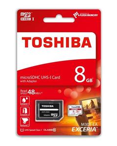 TOSHIBA microSDHC UHS-I Card 48MB-8GB 