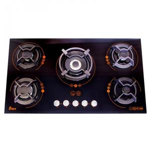 اجاق گاز شیشه ای بیمکث مدل MG0066 طرح رویال نارنجی Bimax MG0066 Royal Glass Gas Hob