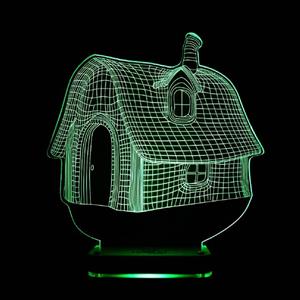 چراغ خواب سه بعدی نورا مدل House Noura 3D Night Light 