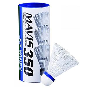 توپ بدمینتون یونکس مدل سفید Mavis 350 بسته 3 عددی