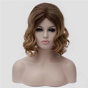 کلاه گیس گو اکشن زنانه متوسط مدل فردار دو رنگ  Gooaction Medium Curly Hair Women Wig