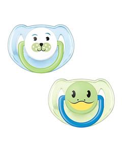 پستانک ارتودنسی فیلیپس اونت طرح حیوانات سبز-آبی بسته 2 عددی Philips Avent A182/34 Animal pacifier